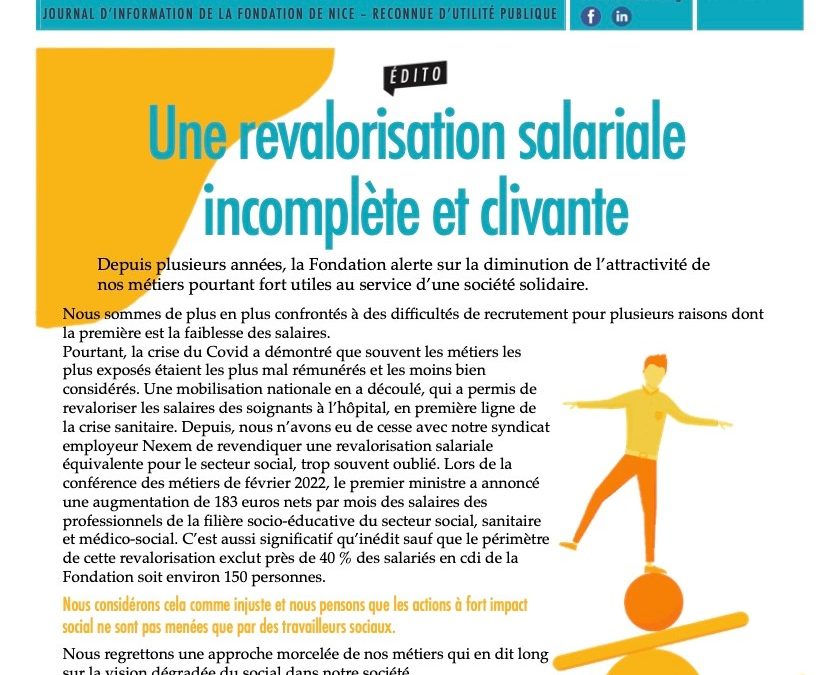 Le nouveau n° du journal de la Fondation de Nice est disponible