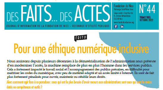 Le nouveau n° du journal de la Fondation de Nice est disponible