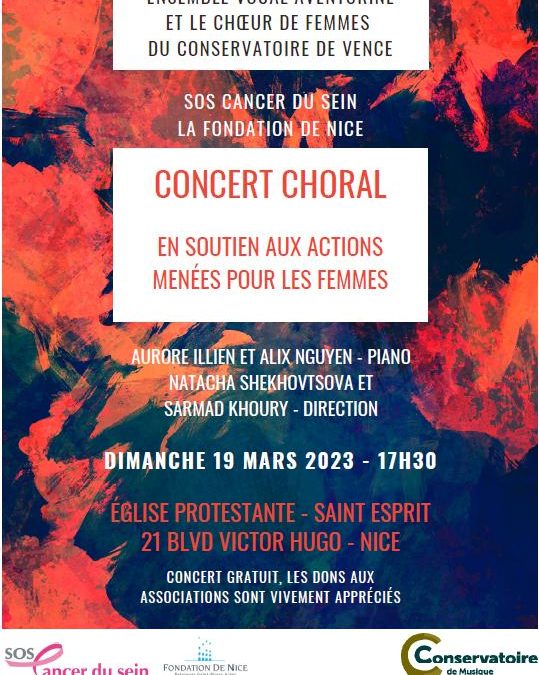 2 concerts caritatifs du Chœur de femmes du Conservatoire de Vence à l’occasion de la journée internationale des droits des femmes