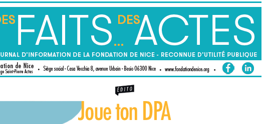 Le nouveau n° du journal de la Fondation de Nice est disponible