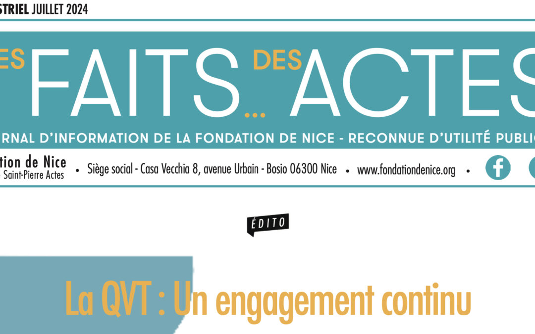 Le nouveau n° du journal de la Fondation de Nice est disponible